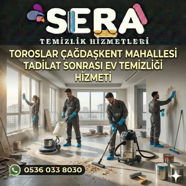 Mersin Toroslar Çağdaşkent Mahallesi Tadilat Sonrası Temizlik Hizmeti